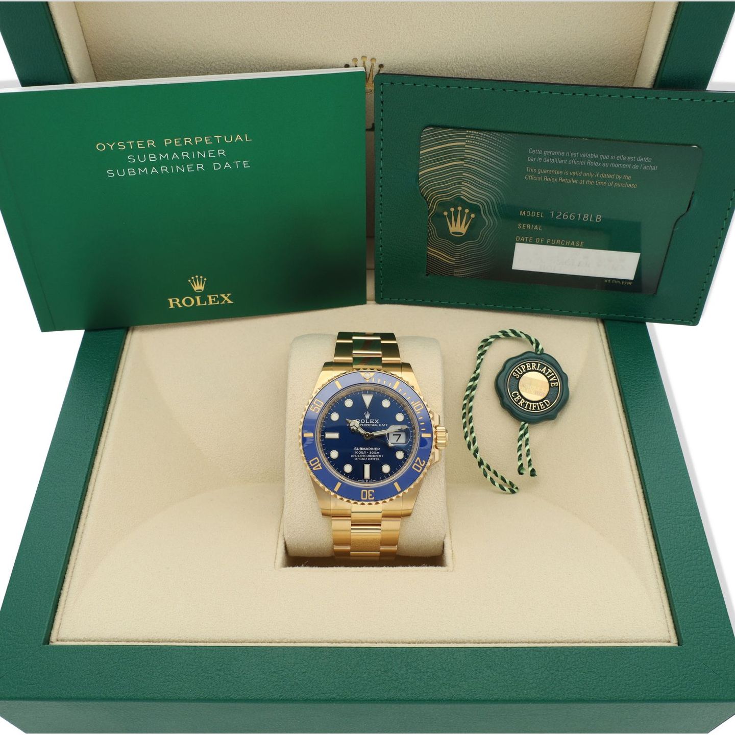 Rolex Submariner Date 126618LB (2022) - Blue dial 41 mm Yellow Gold case (8/8)